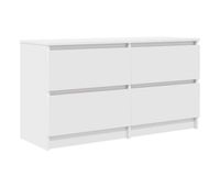 mueble tv - mesa de tv madera contrachapada blanco 100x35x54 cm