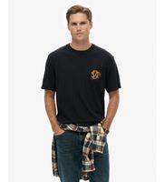 superdry para hombre m1012288a camiseta merchant graphic negro xl casual algodon manga corta