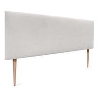 dhome cabecero de pana liso 135x105 con patas camas 120135140 - blanco hueso