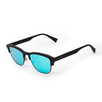 gafas de sol hawkers rubber black - clear blue new classic