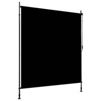 estor enrollable - accesorio de exterior - poliester - gris antracita 200x270cm