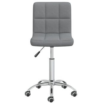 Silla De Comedor | Silla De Mesa | Silla De Cocina Giratoria Tela Gris Claro