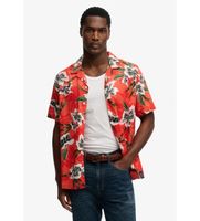 superdry para hombre m4011128a camisa hawaiian rojo s casual modal manga corta