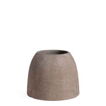 Macetero decorativo de cemento marrón oscuro h41