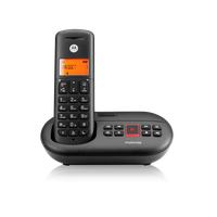 motorola voice e211  - telefono fijo inalambrico digital con contestador automatico hasta 12 min de grabacion contestador automatico interceptacion de llamadas tecla no molestar negro