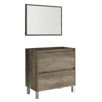 mueble lavabo cajones espejo aglomerado arkitmobel dakota 80x80x45 cm