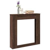 vidaxl borde de chimenea madera ingenieria marron roble 100x20x100 cm