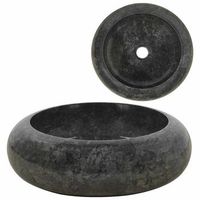 lavabo de marmol negro 40x12 cm vidaxl