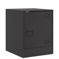 mesita de noche con compartimento con puerta 345 x 39 x 44 cm acero negro dec034349