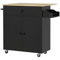 isla de cocina 106x42x87 cm negro