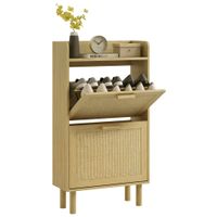 mueble zapatero 80x245x110 cm roble