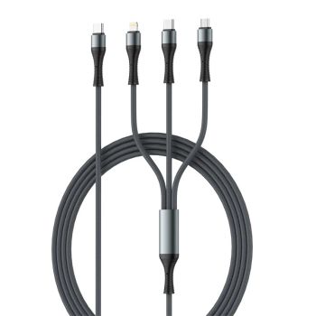 Cable LDNIO LC-94c 100W Tipo C a iP/Tipo C/Micro USB Carga Rápida Transmisión de Datos Núcleo de Cobre Línea de 1.2M de