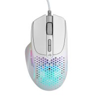 raton glorious con cable 26000 dpi rgb blanco 9 botones programables