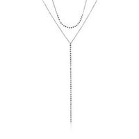 cadena de doble fila de plata 925