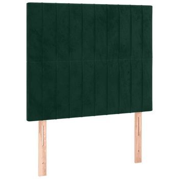 Cabecero Terciopelo Verde Oscuro 100x5x118/128 Cm Vidaxl