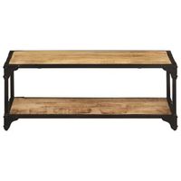 mesa de centro 45x90x35 cm mango sin tratar - marron