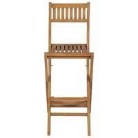 pack 2 uds taburetes plegables de bar  taburete de cocina  taburete alto de jardin madera teca maciza