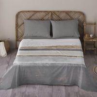 naturals - juego de sabanas estampadas 4 piezas cama 150 - algodon  incluye sabana encimera  2 fundas de almohada  1 sabana bajera - alan