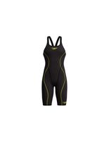 banador speedo fastskin hyperspark solid openback kneeskin mujer negro