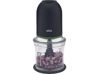 Mini picadora - Braun MultiPractic 3 CH3011BK, 500W, 0.5 l, 2 velocidades, Triturar hielo, Tecnología QuadBlade, Negro