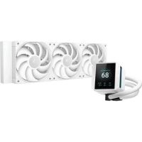refrigeracion liquida deepcool mystique 360 wh 360mm 3 ventiladores lcd blanco
