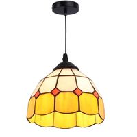lampara techo mosaico cristal amarillo o20 cm e27