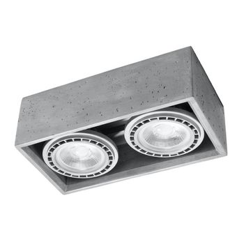 Foco de superficie meni 2 luces, acabado cemento