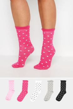 Juego 5 Pares De Calcetines De Lunares