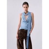 liu jo blusa top con bufanda para mujer