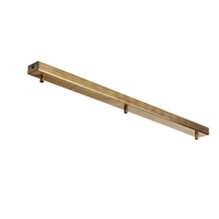 riel de roseta multicable rectangular en hierro bronceado 3 agujeros l70 x 5 bl291-bin3-dm70-brz