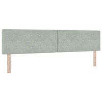cabecero gris claro 200 cm terciopelo vidaxl