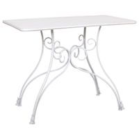 recibidor-consola de metal envejecido blanco 100x52x76