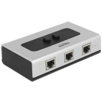 conmutador delock rj-45 3 puertos 1000 mbits negro gris