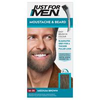 just for men moustache  beard medium brown hair dye m-35