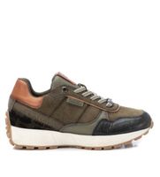 carmela para mujer 16086203-kaki zapatillas de piel y serraje 160862 verde 38 3 a 5cm cordones casual