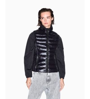 A|X Armani Exchange para mujer. XW001921AF18757UC001 Chaleco Down Waistcoat negro (XS), Casual, Poliéster