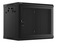armario rack lanberg wf01-6409-23b 9u pared 60kg negro 19 flat-pack self-assembly
