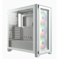 corsair icue 4000x rgb cristal templado usb 30 blanca