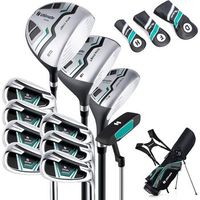 juego completo de palos de golf para hombres de 11 piezas costway 119 x 33 x 26 cm verde