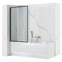 mampara de la banera rea lagos fix 80 black