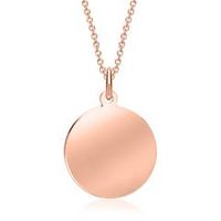 circulo de cadena de oro rosa 8 quilates grabable