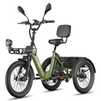 Bicicleta Eléctrica Fafrees F20 Mate Ii - Motor 250w Batería 48v25ah 20 Pulgada Neumáticos Freno De Disco Hidráulico - Verde Militar