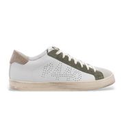 p448 para hombre cojohnbl zapatillas john bl blanco 43 piel plano cordones casual