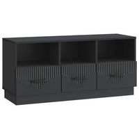 mueble de tv negro 102 x 345 x 47 cm madera de ingenieria vidaxl