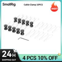 smallrig - juego de 10 abrazaderas para cables mantiene los cables organizados en escritorios barras vehiculos jaulas con correa elastica de silicona 6527