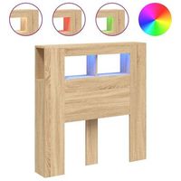 cabecero cama  panel de cabecera led madera ingenieria roble sonoma 100x185x1035 cm