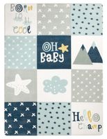 alfombra infantil lavable chiko azul 80x150 cm