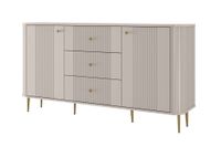 comoda de 2 puertas y 3 cajones con pie de metal 160x85 cm