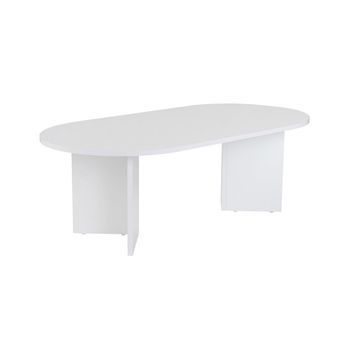 Mesa De Centro Ovalada Arline Blanco