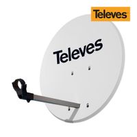 televes 52020 antena parabolica offset con disco aluminio blanco